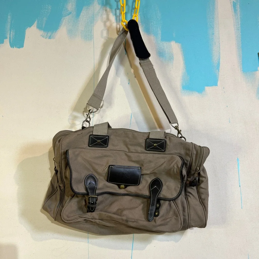 Ford Messenger Bag Canvas Leather Trim Approx 2005 Promotional Item‎ USA Made